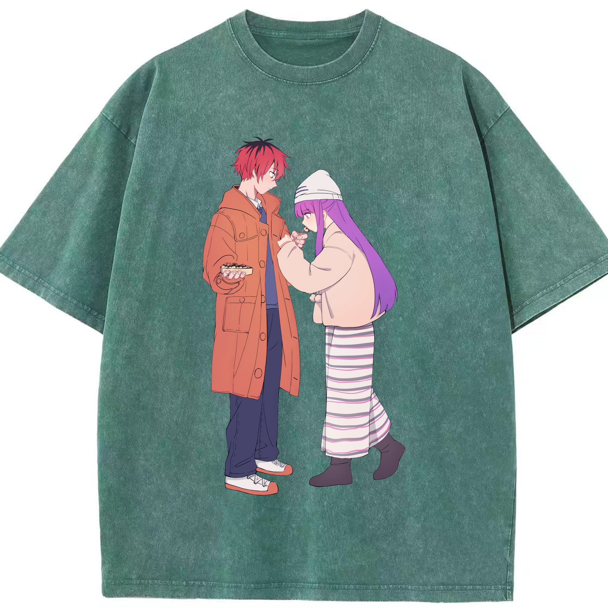 （画像用） 葬送のフリーレン Frieren 綿100% ヴィンテージ風 半袖Tシャツ（フロントプリント）